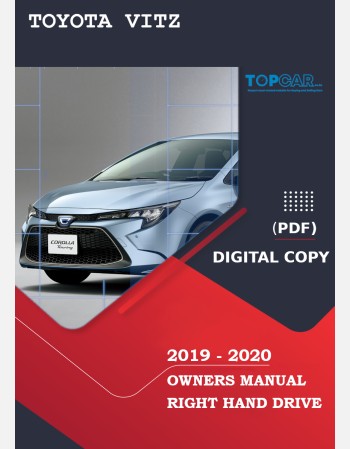 toyota fielder 2019-2020 owners manual in english